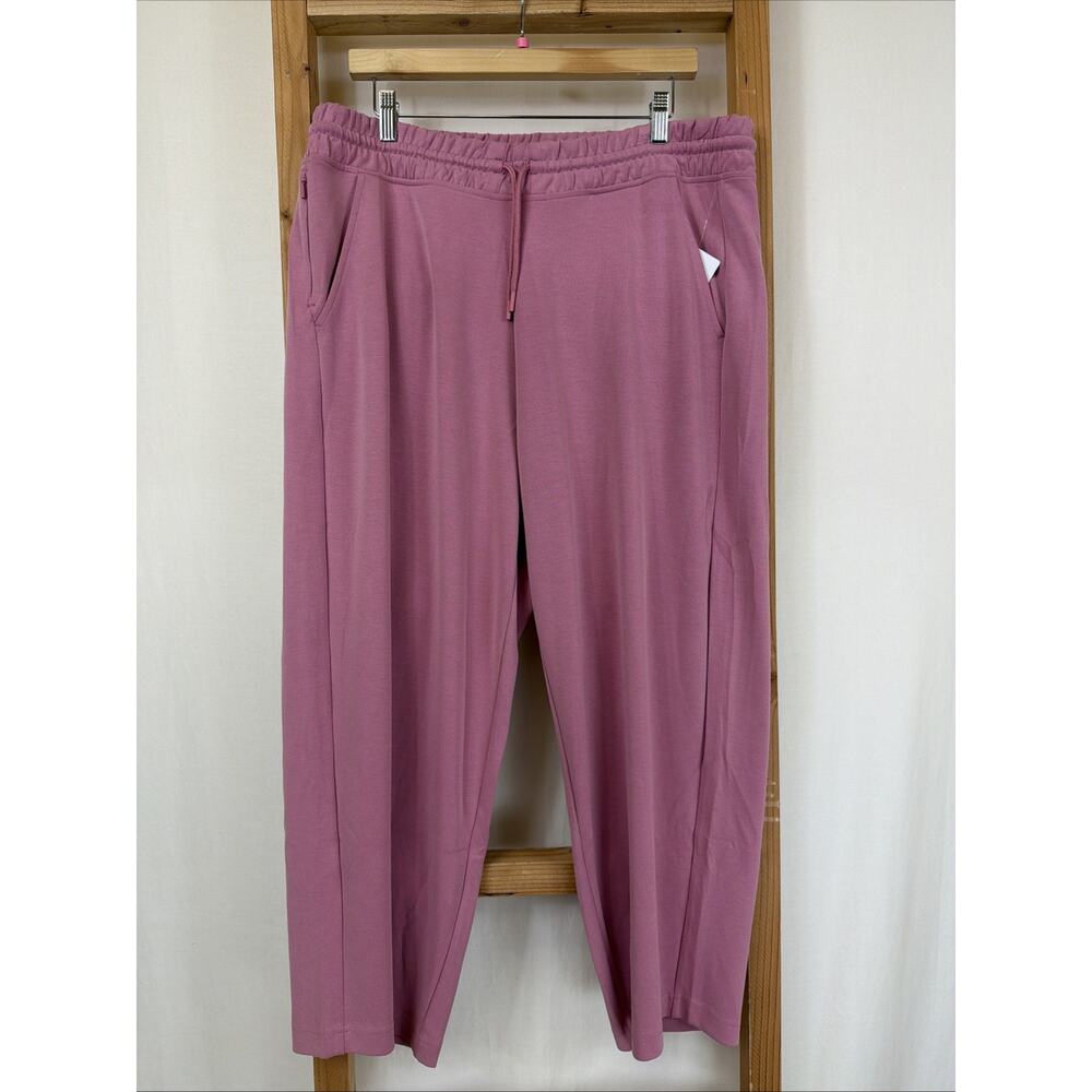 NWT Athleta Pink Seasoft Straight Pant Ultra Soft Cropped Pants #1448 Size 1X